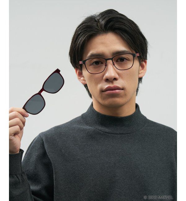  「MARVEL COLLECTION【デッドプール モデル】 2wayメガネ・サングラス（偏光機能搭載）N&D   レンズ交換券付」|メガネ|