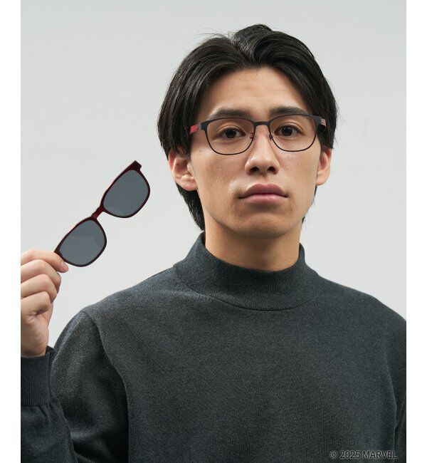  「MARVEL COLLECTION【デッドプール モデル】 2wayメガネ・サングラス（偏光機能搭載）N&D   レンズ交換券付」|メガネ|