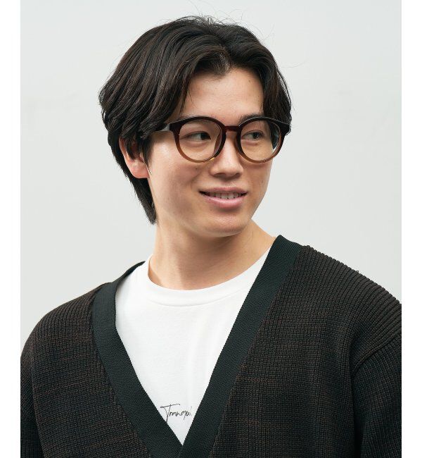  「SUNCUTGlasses/UV100%CUT ボストン型 クリアレンズ サングラス  | 太縁フレーム 紫外線対策 UVカット   」|サングラス|