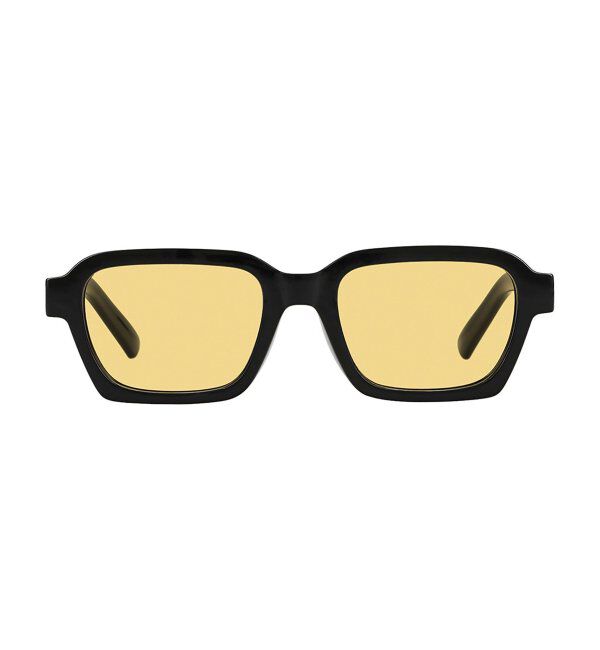  「SUNCUTGlasses/UV100%CUT ウェリントン型 サングラス [度無し専用] 横長 四角 紫外線対策 UVカット」|サングラス|ブラック