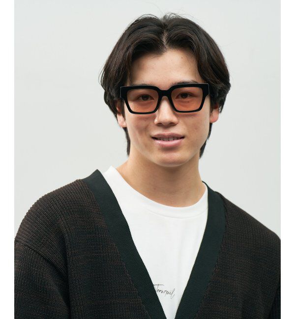  「SUNCUTGlasses/UV100%CUT ウェリントン型 サングラス [度無し専用] 四角 太縁 紫外線対策 UVカット」|サングラス|