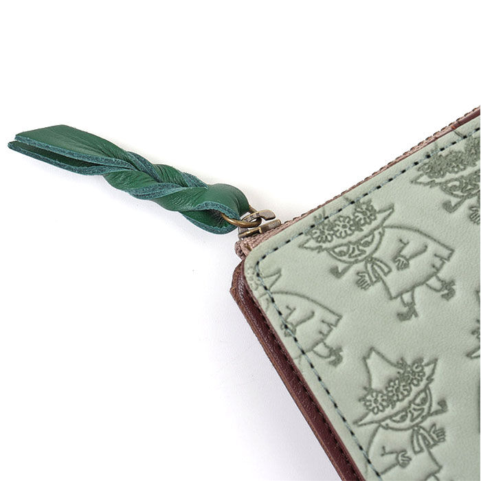 BACKYARD FAMILY「二つ折り財布 ムーミン 通販 本革 牛革 財布 MOOMIN レザーウォレット 型押し財布」|その他|