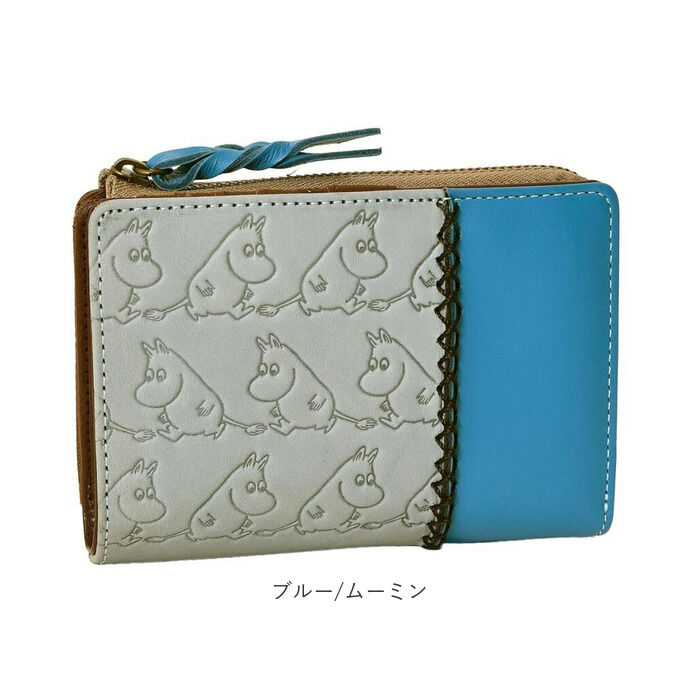 BACKYARD FAMILY「二つ折り財布 ムーミン 通販 本革 牛革 財布 MOOMIN レザーウォレット 型押し財布」|その他|