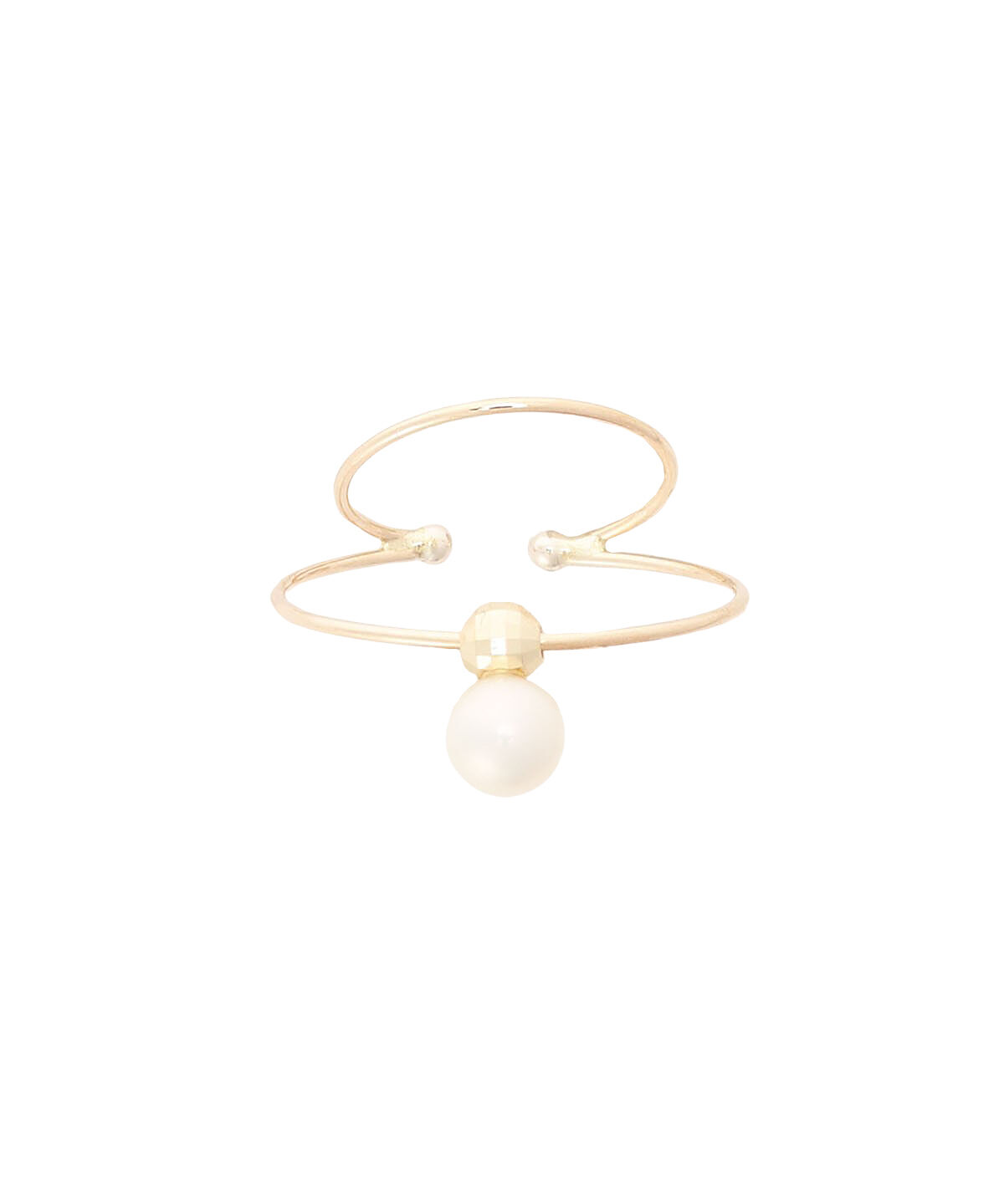 newme by Samantha Thavasa「K10 YG 2連パールイヤーカフ」|イヤーカフ|