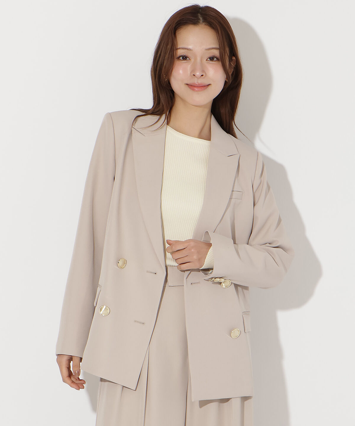 アンドクチュール「ダブルテーラードジャケット」|テーラードジャケット|