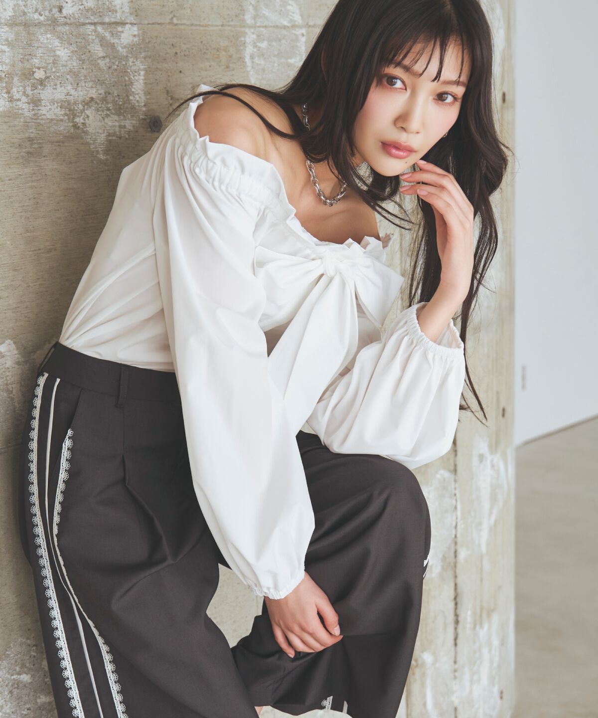 アンドクチュール「サイドレースラインパンツ」|その他|