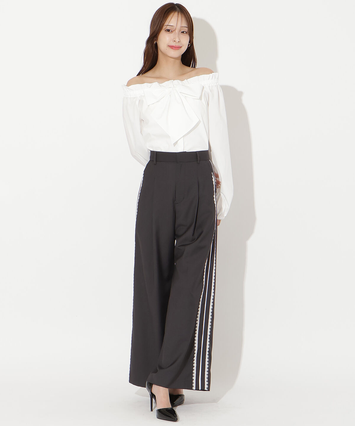 アンドクチュール「サイドレースラインパンツ」|その他|