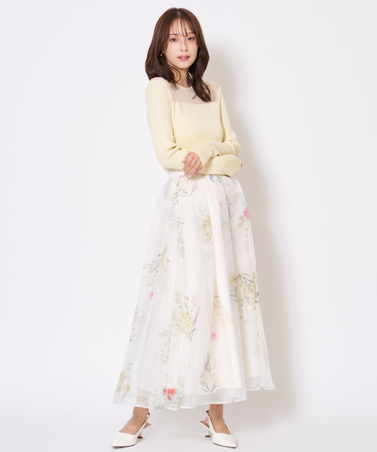 アンドクチュール「シアーリブニットプルオーバー」|ニット・セーター|