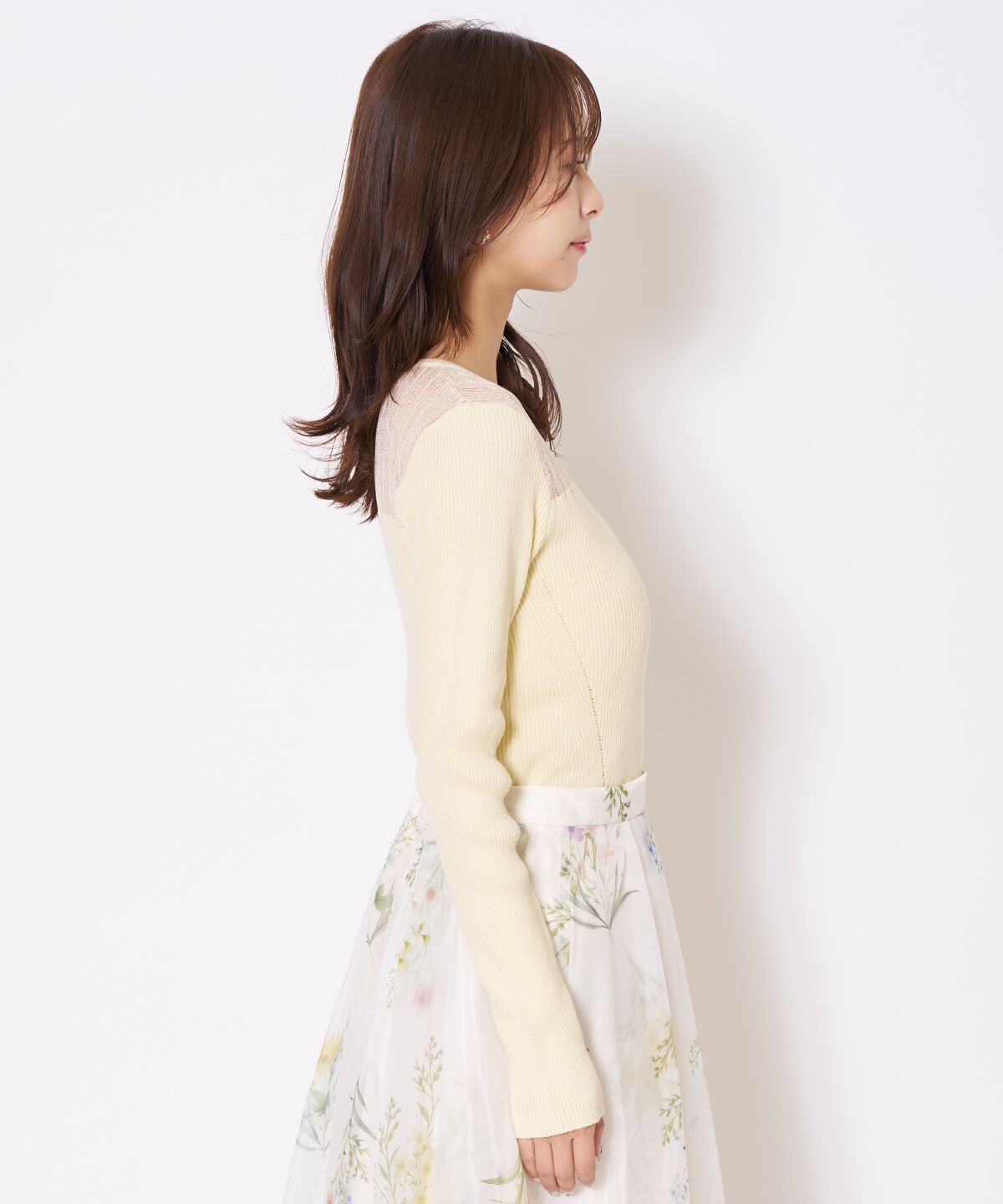 アンドクチュール「シアーリブニットプルオーバー」|ニット・セーター|