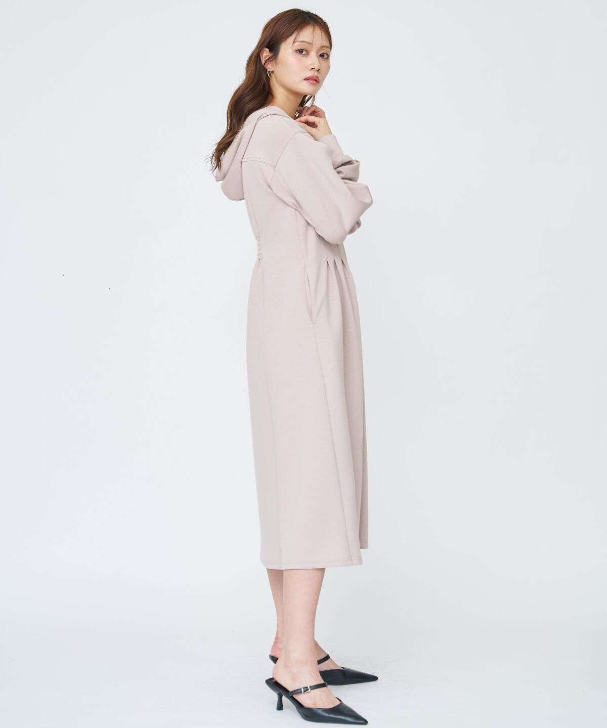 アンドクチュール「フード付きZIPワンピース」|ワンピース|