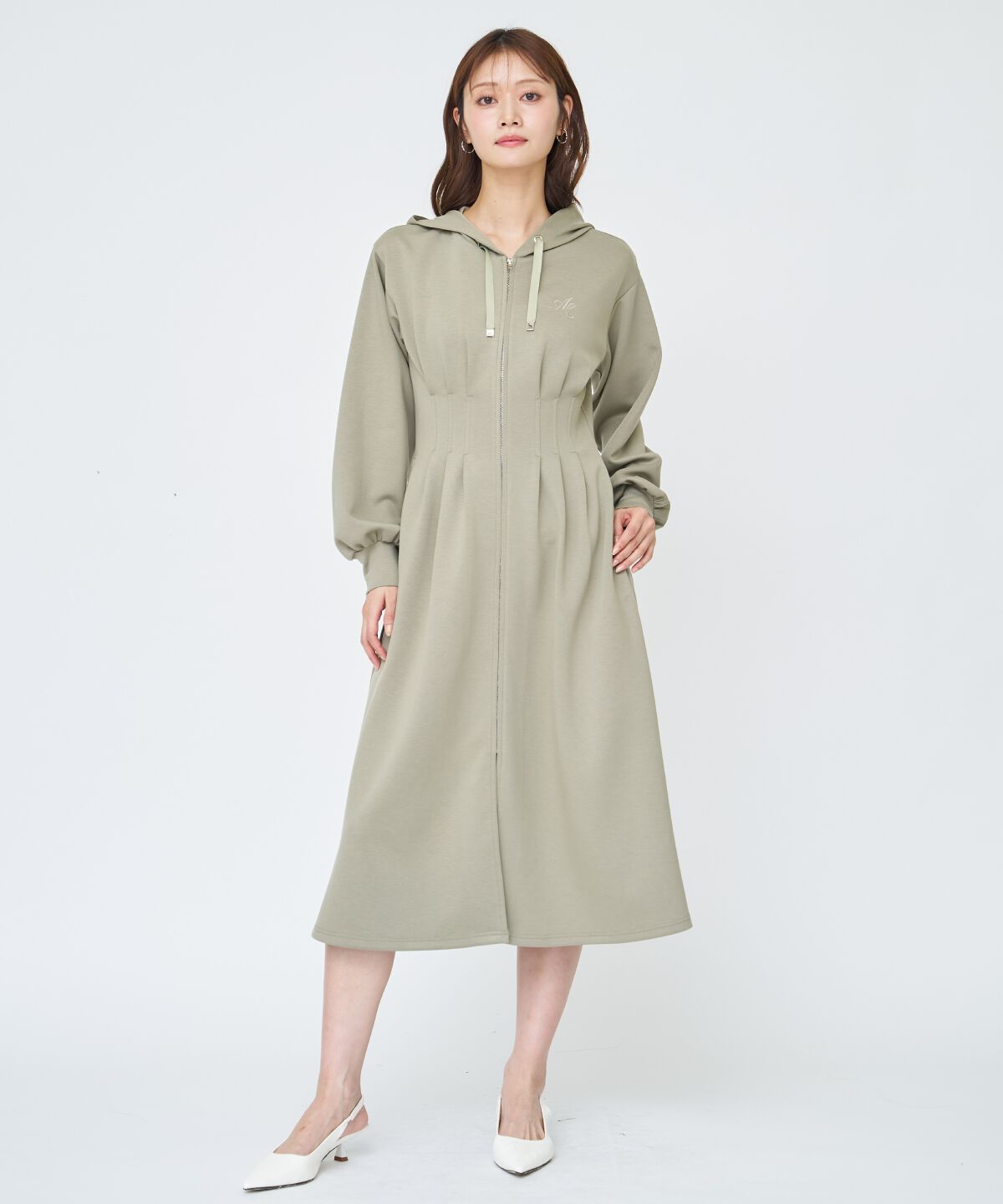 アンドクチュール「フード付きZIPワンピース」|ワンピース|