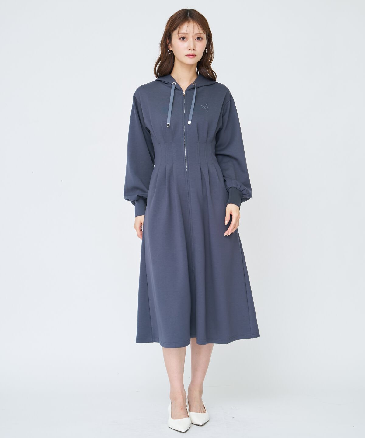 アンドクチュール「フード付きZIPワンピース」|ワンピース|