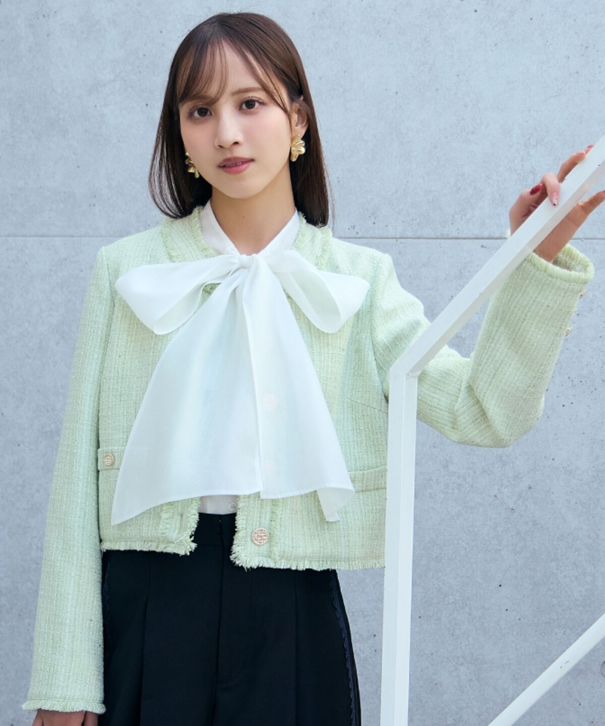 アンドクチュール「シアーボウタイブラウス」|シャツ・ブラウス|