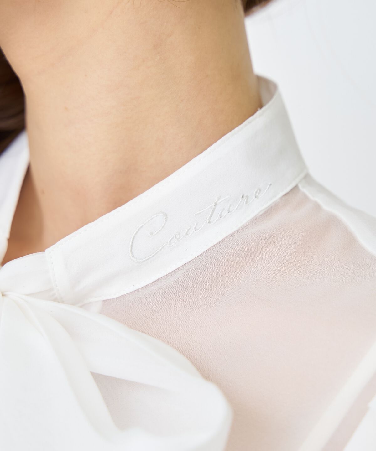 アンドクチュール「シアーボウタイブラウス」|シャツ・ブラウス|