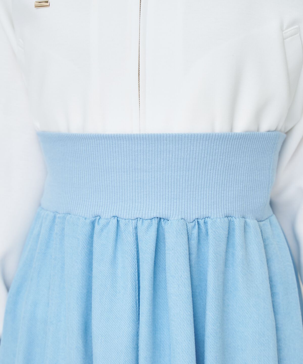 アンドクチュール「デニムライクロングスカート」|フレア|