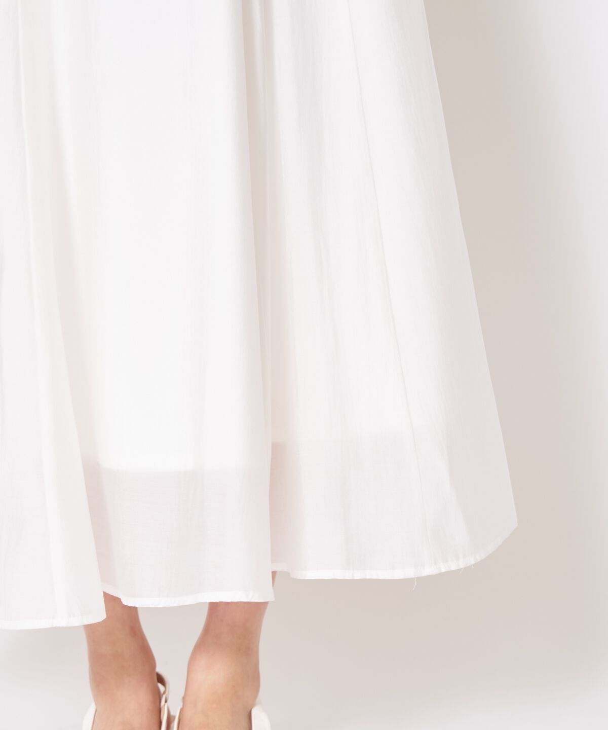 アンドクチュール「ベルト付きシアーフレアスカート」|フレア|