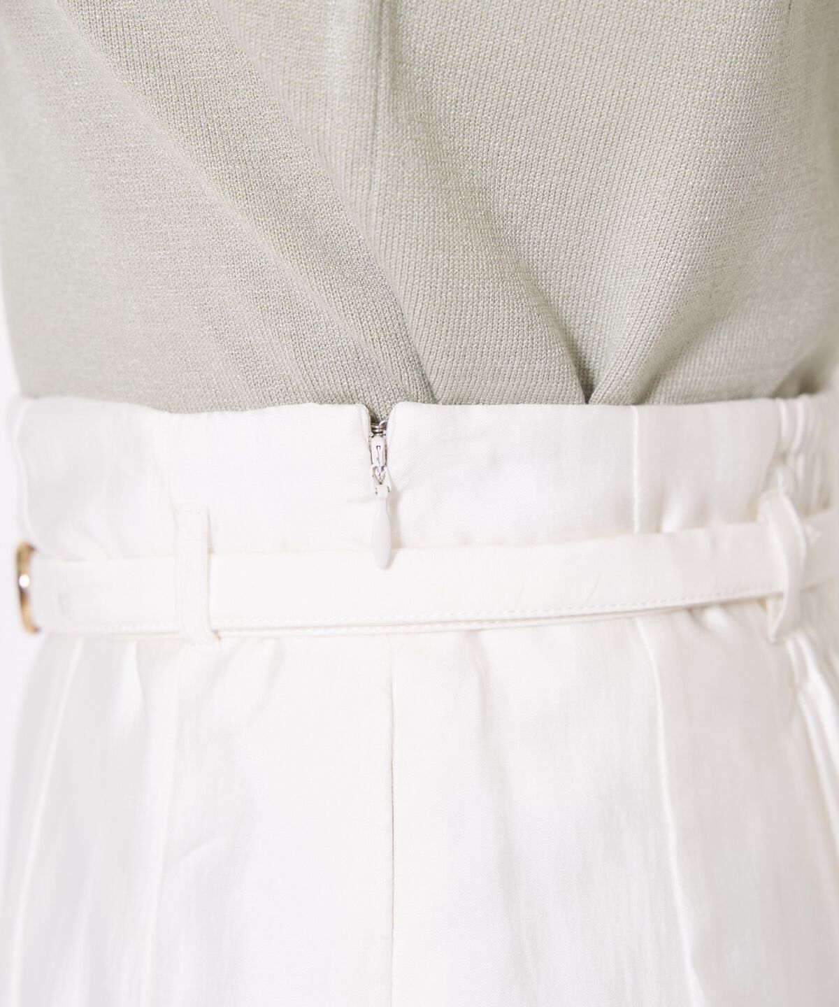 アンドクチュール「ベルト付きシアーフレアスカート」|フレア|