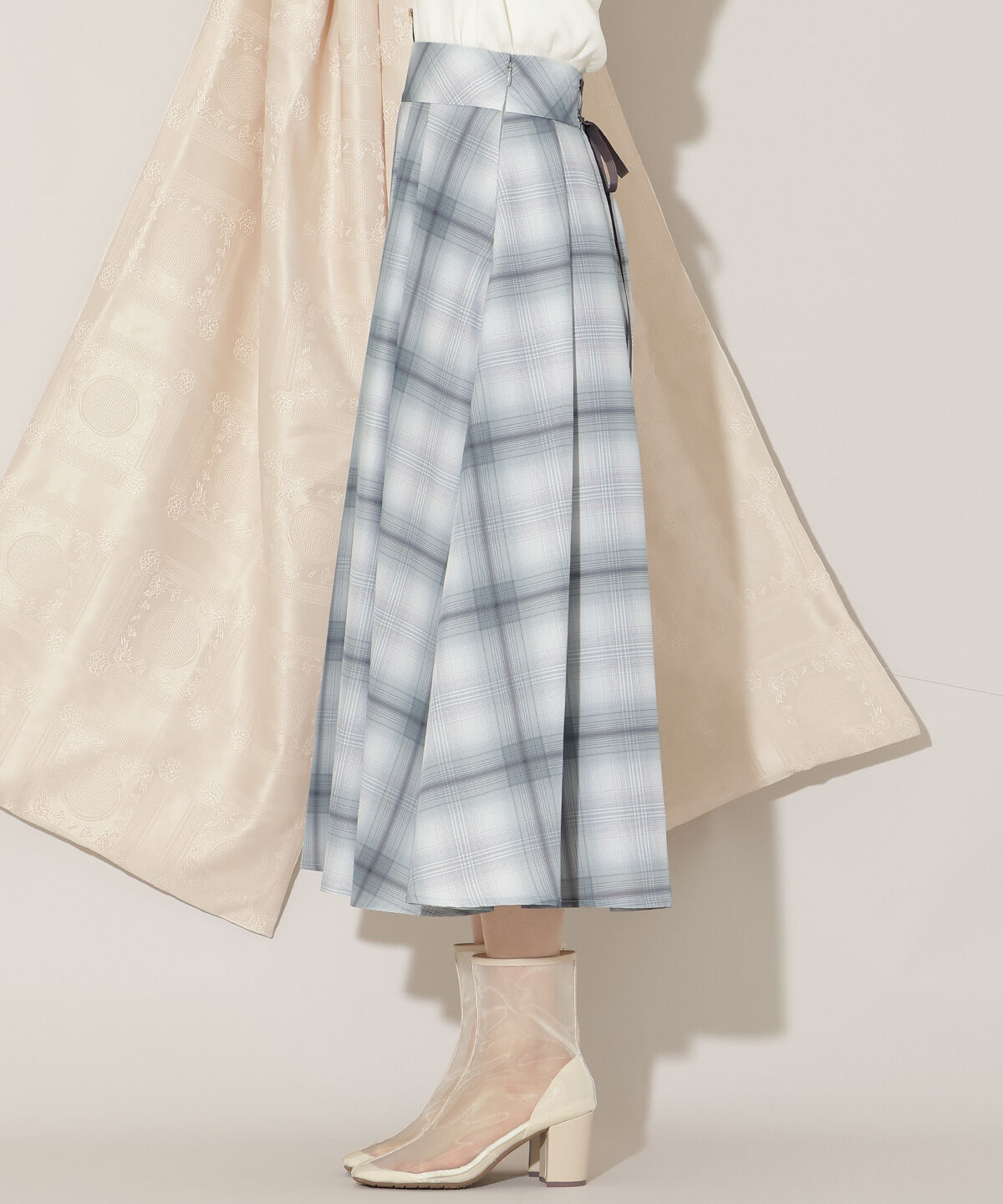 WILLSELECTION「オリジナルチェックタックフレアスカート」|フレア|