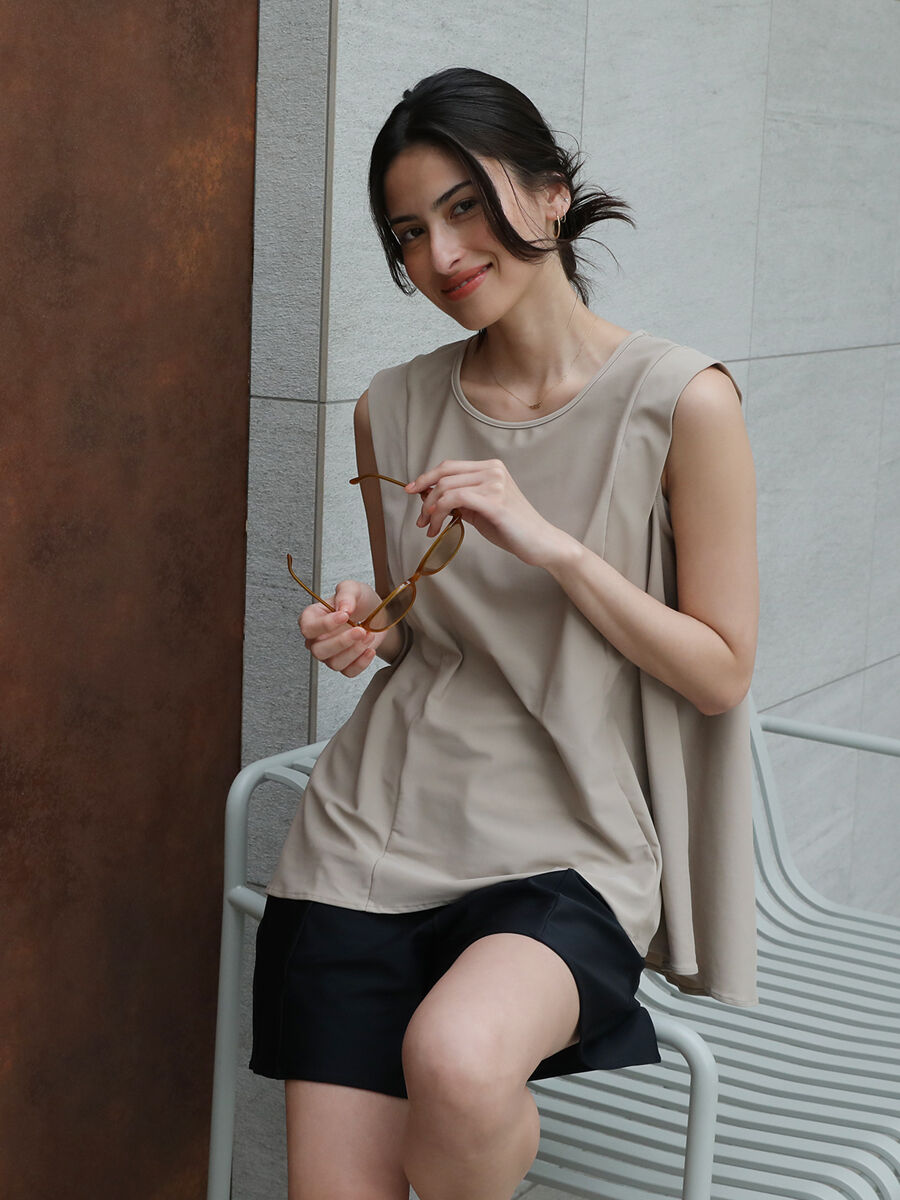 Riberce「【新作水着】UVカットプチスリーブ水着/トップス」|ビキニ|