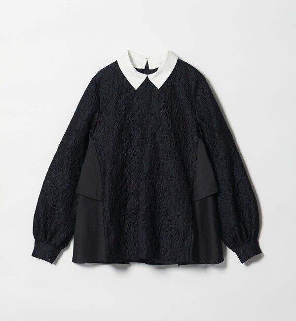 UNITED ARROWS「GISHA 2トーン ジャガード ブラウス」|シャツ・ブラウス|