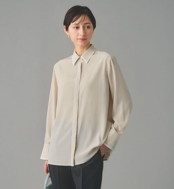 UNITED ARROWS「バイカラー レギュラーシャツブラウス」|シャツ・ブラウス|