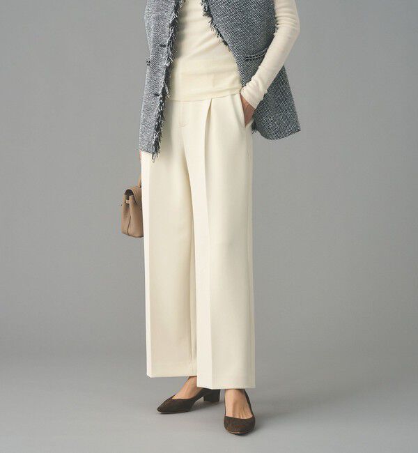 UNITED ARROWS「SPONGY タック ワイドパンツ」|スラックス|