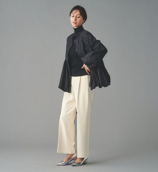 UNITED ARROWS「SPONGY タック ワイドパンツ」|スラックス|