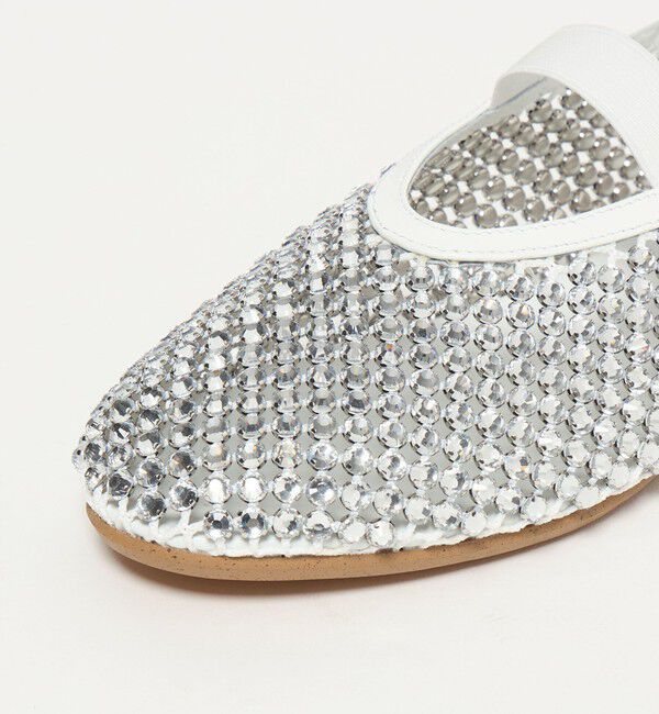 UNITED ARROWS「メッシュ ビジュー フラットシューズ」|パンプス|