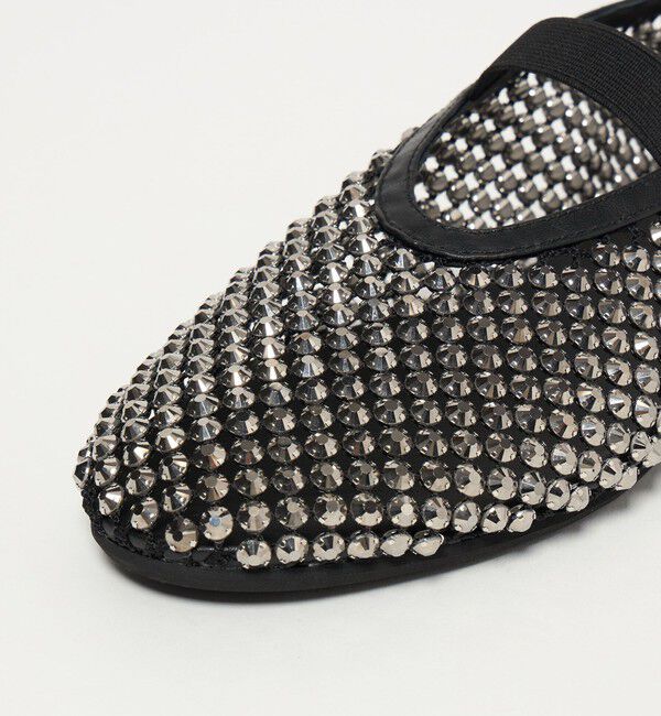 UNITED ARROWS「メッシュ ビジュー フラットシューズ」|パンプス|