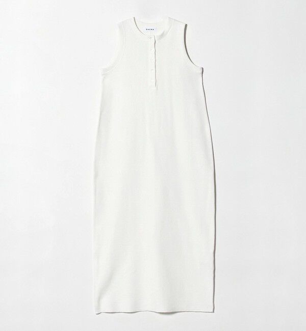 UNITED ARROWS「＜SACRA＞ヘンリーネック ノースリーブ ワンピース」|ワンピース|