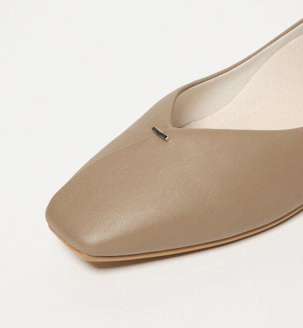 UNITED ARROWS green label relaxing「クッショニーシューズ スクエアトゥ メタルチップ / フラットシューズ」|パンプス|