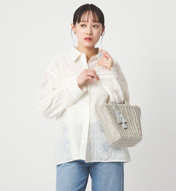 UNITED ARROWS green label relaxing「シアー クロス ステッチ シャツ」|シャツ・ブラウス|