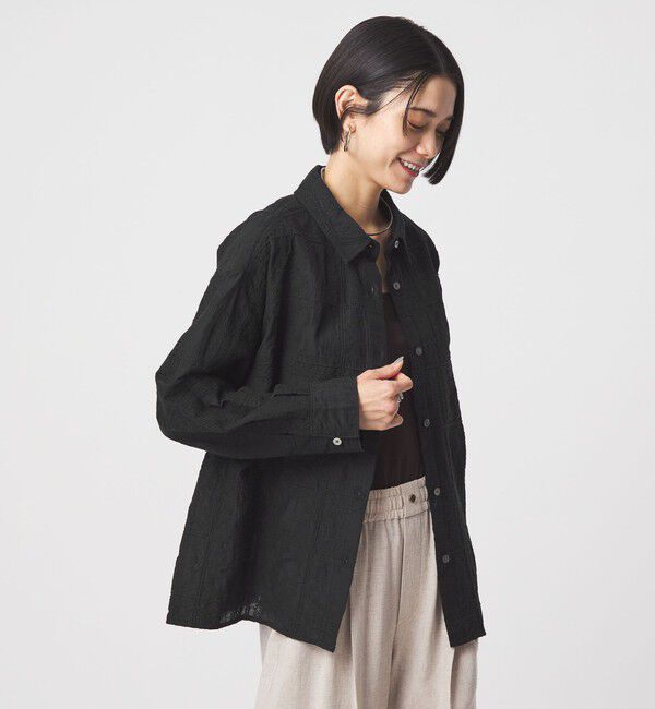 UNITED ARROWS green label relaxing「シアー クロス ステッチ シャツ」|シャツ・ブラウス|