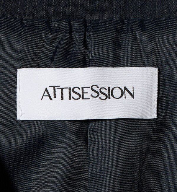 ATTISESSION「＜ATTISESSION＞ベルテッド ダブルブレスト ジャケット」|テーラードジャケット|