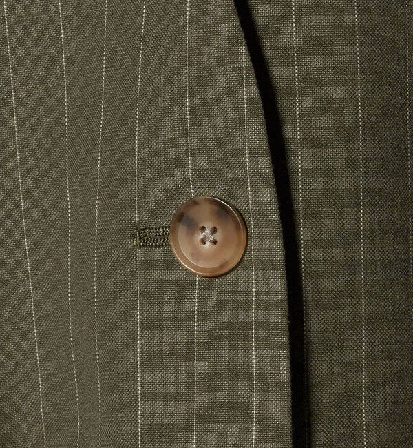 BEAUTY&YOUTH UNITED ARROWS「麻ブレンド ストライプ カラーレス ジャケット」|ノーカラージャケット|