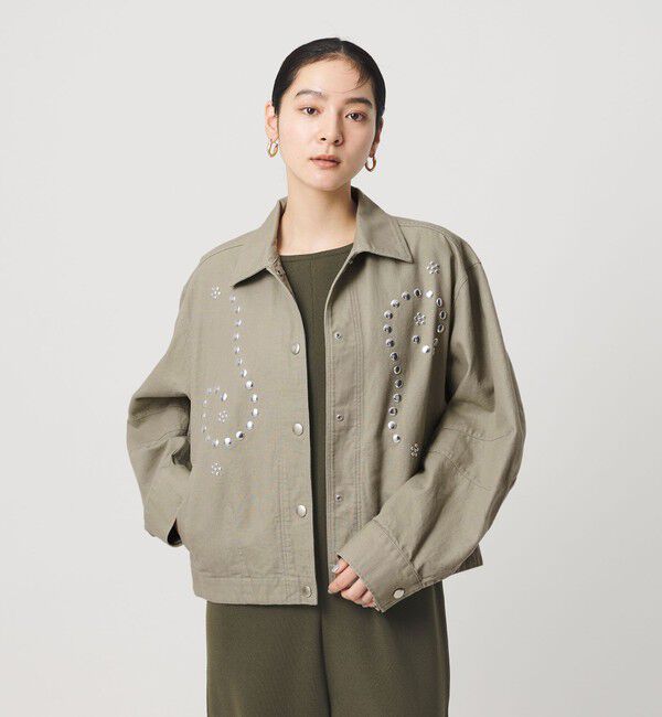 BEAUTY&YOUTH UNITED ARROWS「コットン メタルモチーフ ブルゾン」|ブルゾン・スタジャン|OLIVE