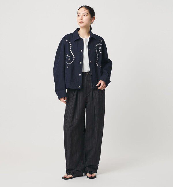 BEAUTY&YOUTH UNITED ARROWS「コットン メタルモチーフ ブルゾン」|ブルゾン・スタジャン|NAVY