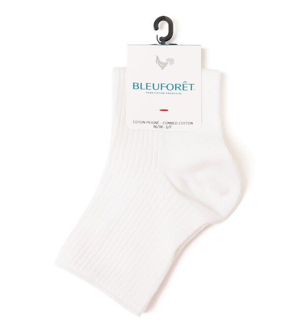 SHIPS for women「BLEUFORET:リブ アンクル ソックス」|ソックス|ライトホワイト