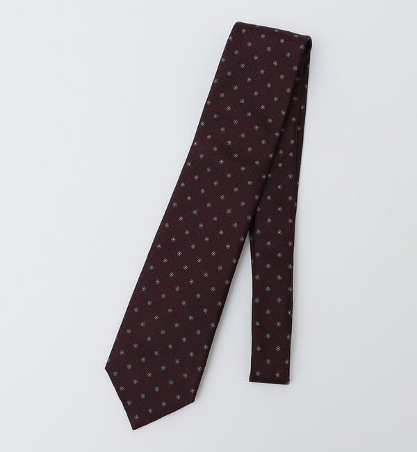 SHIPS「SHIPS: ヴィンテージ アーカイブ シルク ヘリン フラワー コモン ネクタイ」|ネクタイ・蝶ネクタイ|ワイン