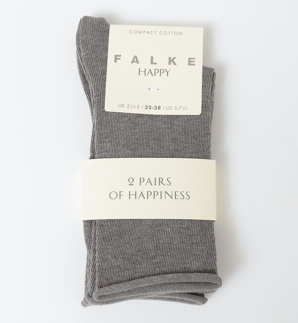 quaranciel「FALKE: Happy Socks ソックス ２枚セット」|ソックス|グレー