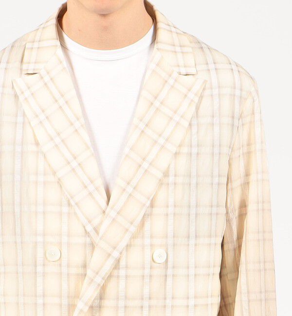 TOMORROWLAND MENS「ポリエステルナイロンキュプラ ダブルブレステッド4Bジャケット」|テーラードジャケット|