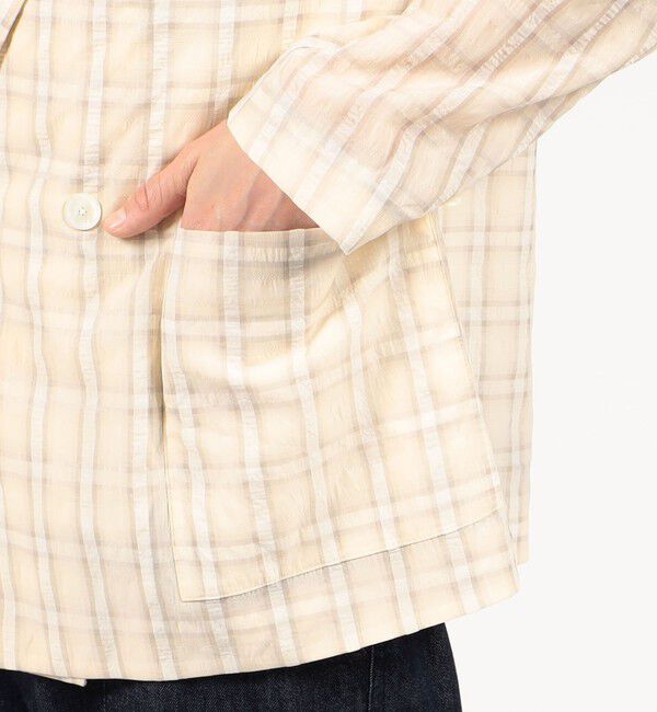 TOMORROWLAND MENS「ポリエステルナイロンキュプラ ダブルブレステッド4Bジャケット」|テーラードジャケット|