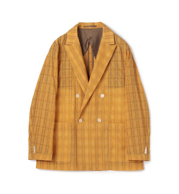 TOMORROWLAND MENS「ポリエステルナイロンキュプラ ダブルブレステッド4Bジャケット」|テーラードジャケット|26 オレンジ系