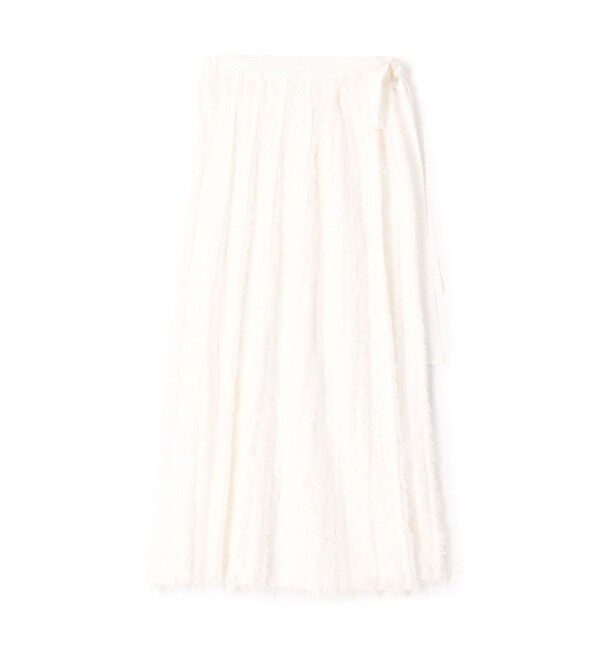 Ballsey「ペーパーフリンジ ラップロングスカート」|スカート|11 ホワイト
