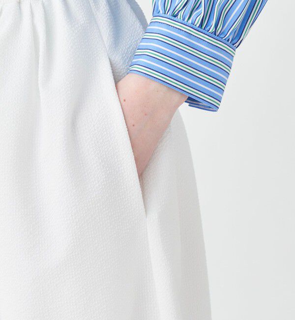 MACPHEE「シアーサッカーギャザーロングスカート」|スカート|