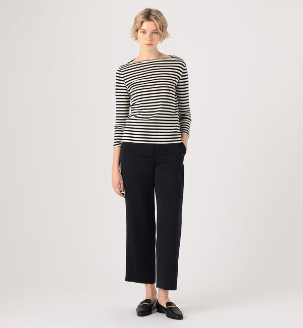 TOMORROWLAND collection「コットンフライスボーダー ボートネックプルオーバー」|Tシャツ・カットソー|