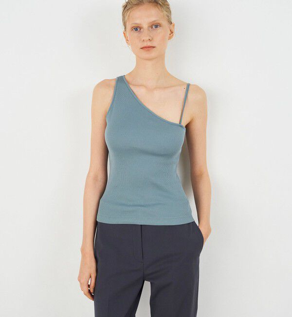 DES PRES「スモールライトリブ ワンショルダータンクトップ」|タンクトップ|