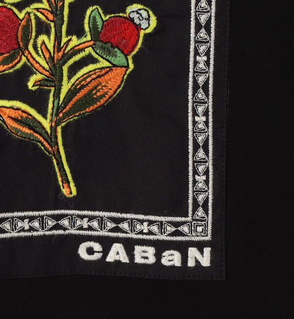 CABaN「スビンコットン ビンテージフラワーエンブロイダリーTシャツ」|Tシャツ・カットソー|