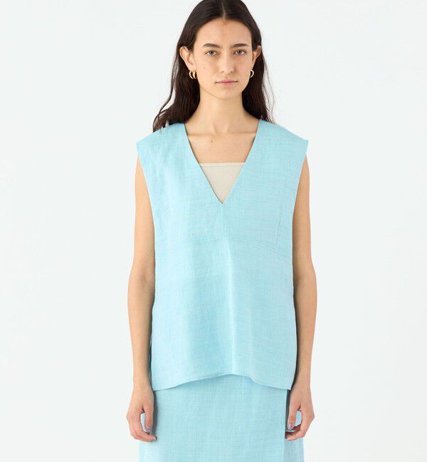 MACPHEE「ラミー Vネックトップス」|シャツ・ブラウス|