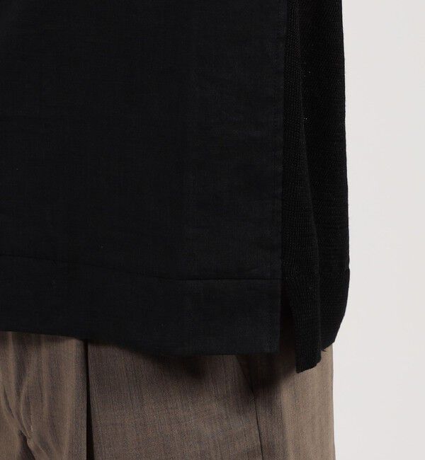 TOMORROWLAND MENS「リネンニットコンビ ハーフスリーブシャツ」|ニット・セーター|